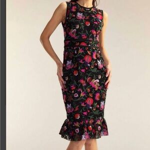 NWT Cynthia Rowley embroidered sleeveless midi dress sz 6 $545